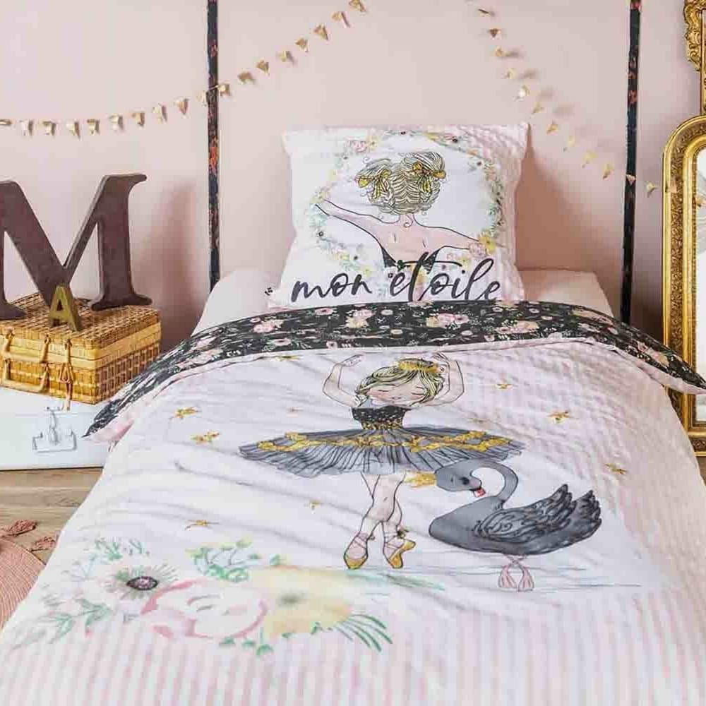 Parure de lit 2 places coton à motifs 200x200 cm