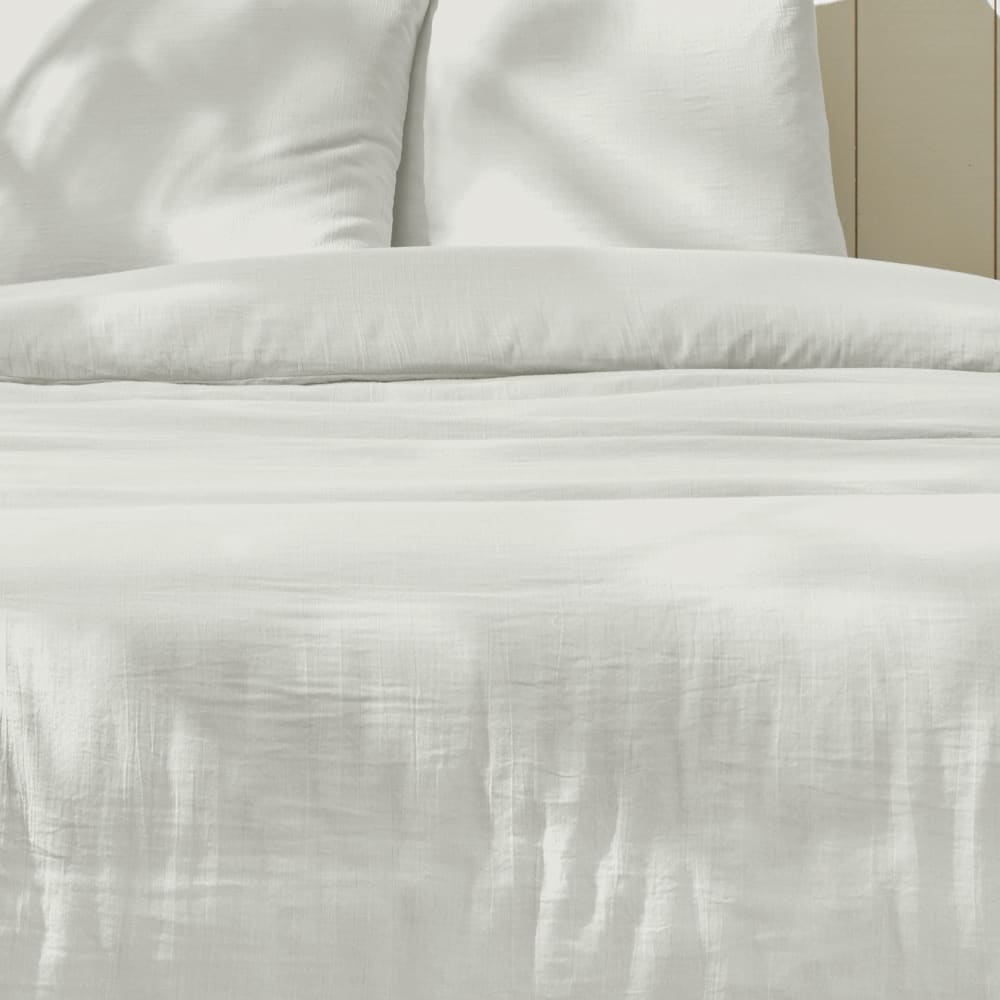 Parure de lit 2 places gaze de coton unie 220x240 cm — vue 3