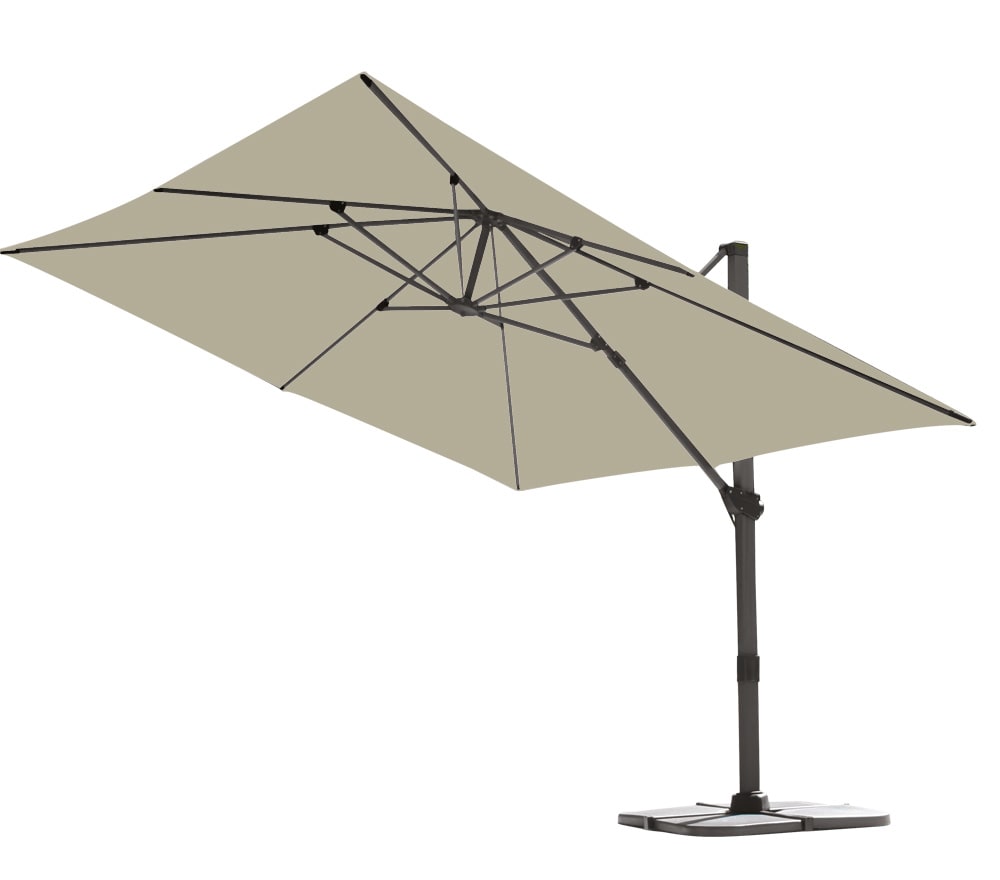 Parasol déporté 4x3m en aluminium vert