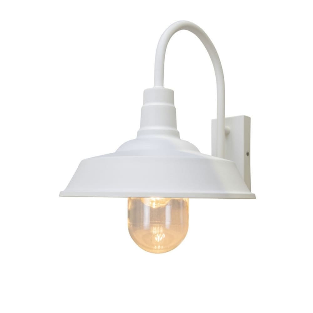 Grande applique d'extérieur métal blanc