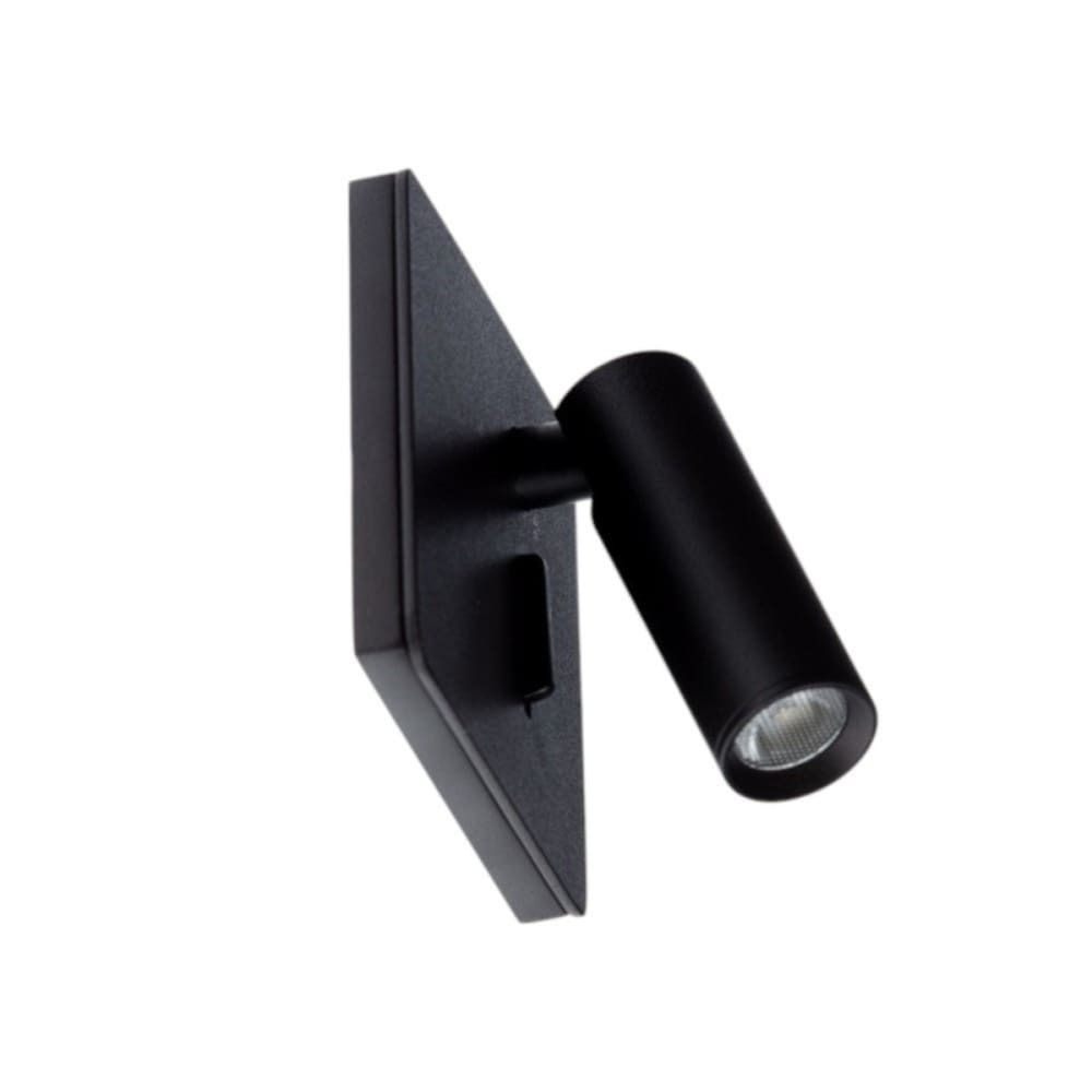 Applique liseuse led encastrable noir avec interrupteur