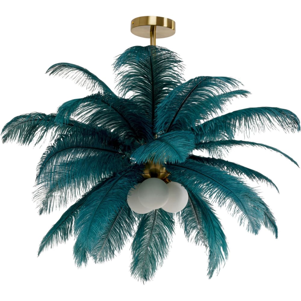 Suspension en plumes vertes