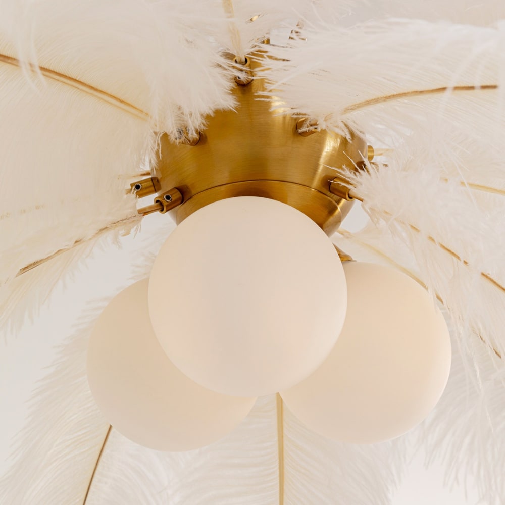 Suspension en plumes blanches — vue 4