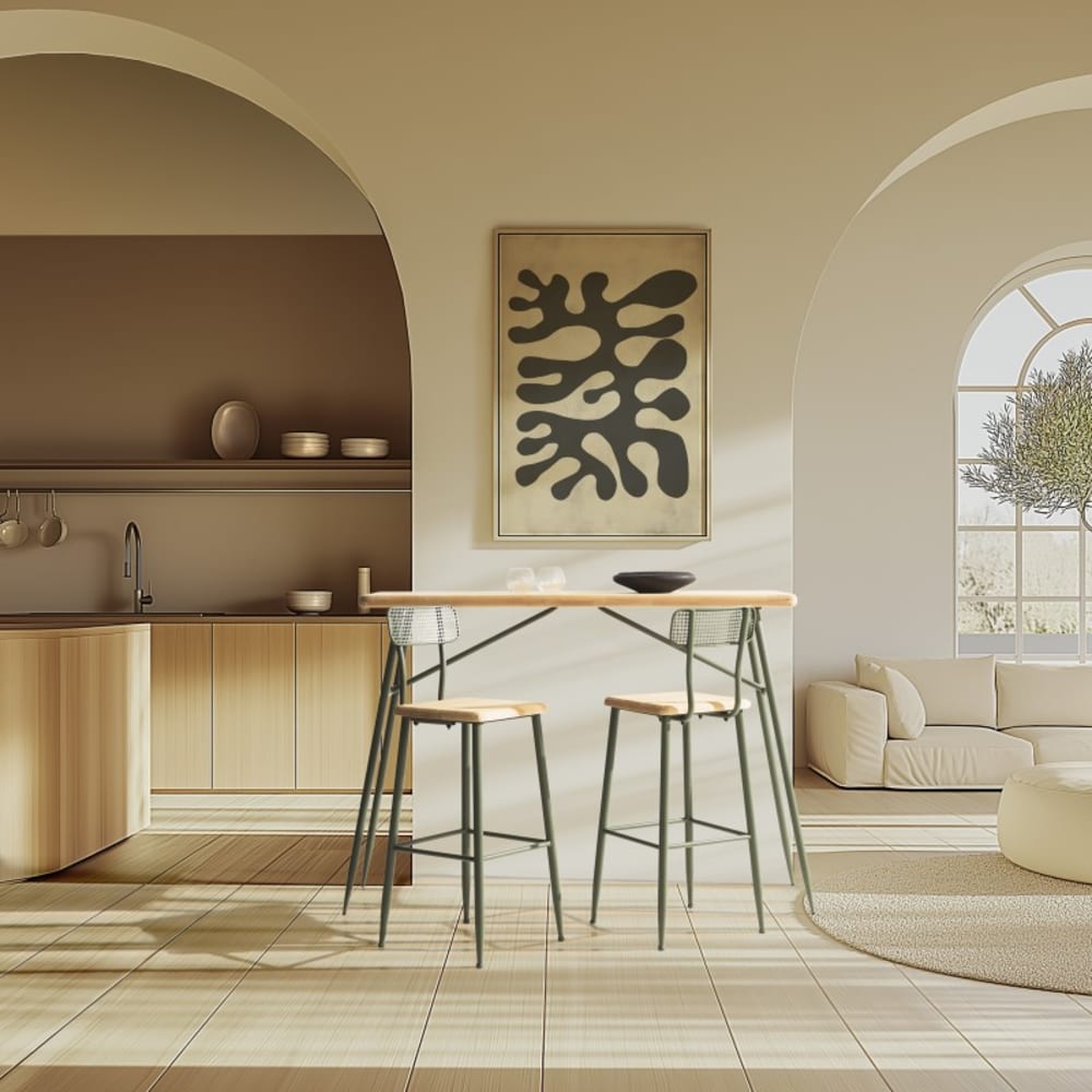 Set 1 Bar + 2 Hocker Kiefer - Maisons Du Monde