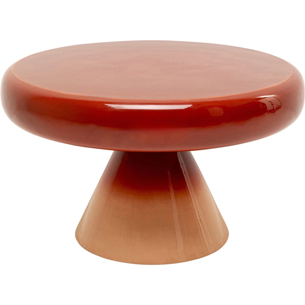 Table basse ronde en acier rouge d60 Table basse ronde en acier rouge d60