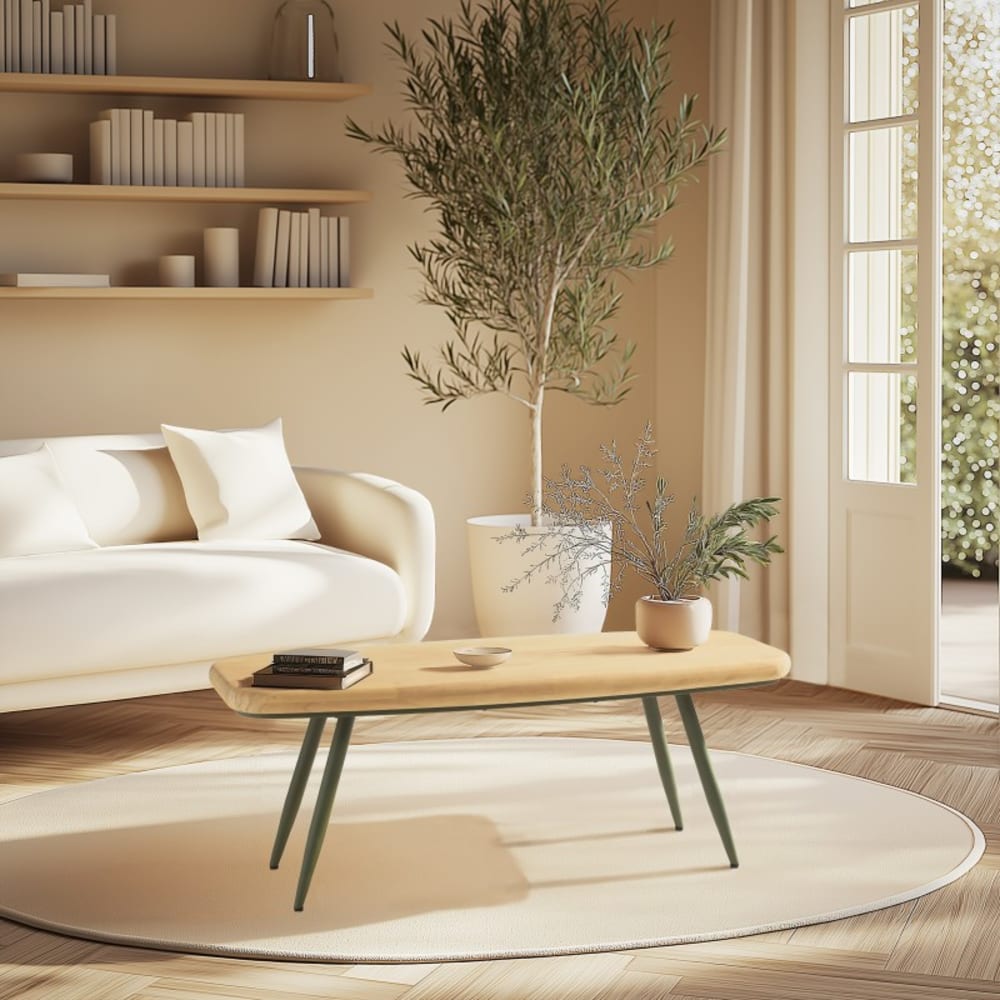 Couchtisch mit Kiefernholzplatte und Füßen - Maisons Du Monde