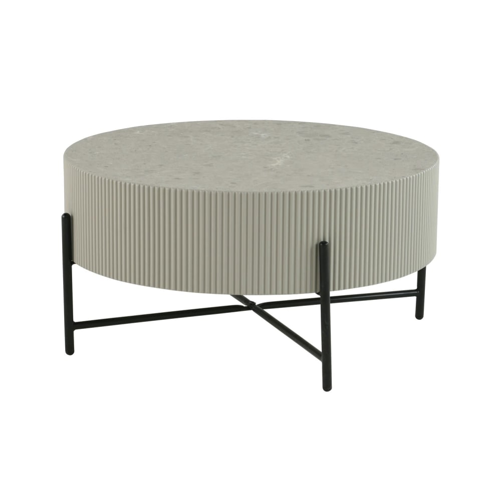 Table+basse+ronde+style+scandinave+gris