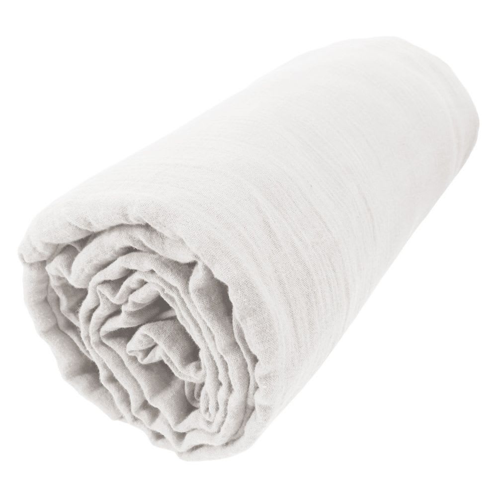 Drap housse gaze de coton unie 200x200 cm — vue 4