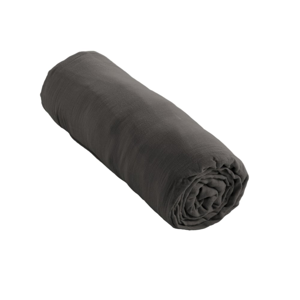 Drap housse gaze de coton unie 200x200 cm — vue 4