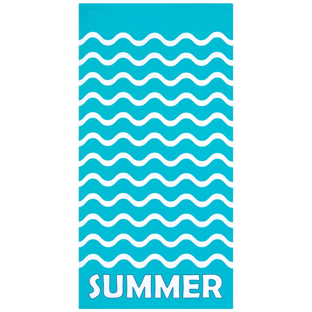 Serviette de plage microfibre Bleu Vague-Pop  75x150