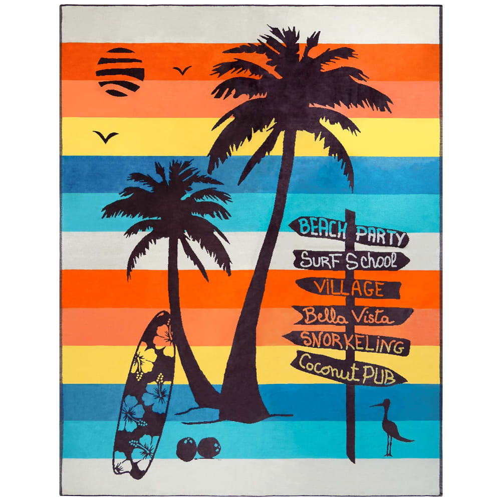 Serviette de plage  Velours Multicolore  Coconut Beach 140x180