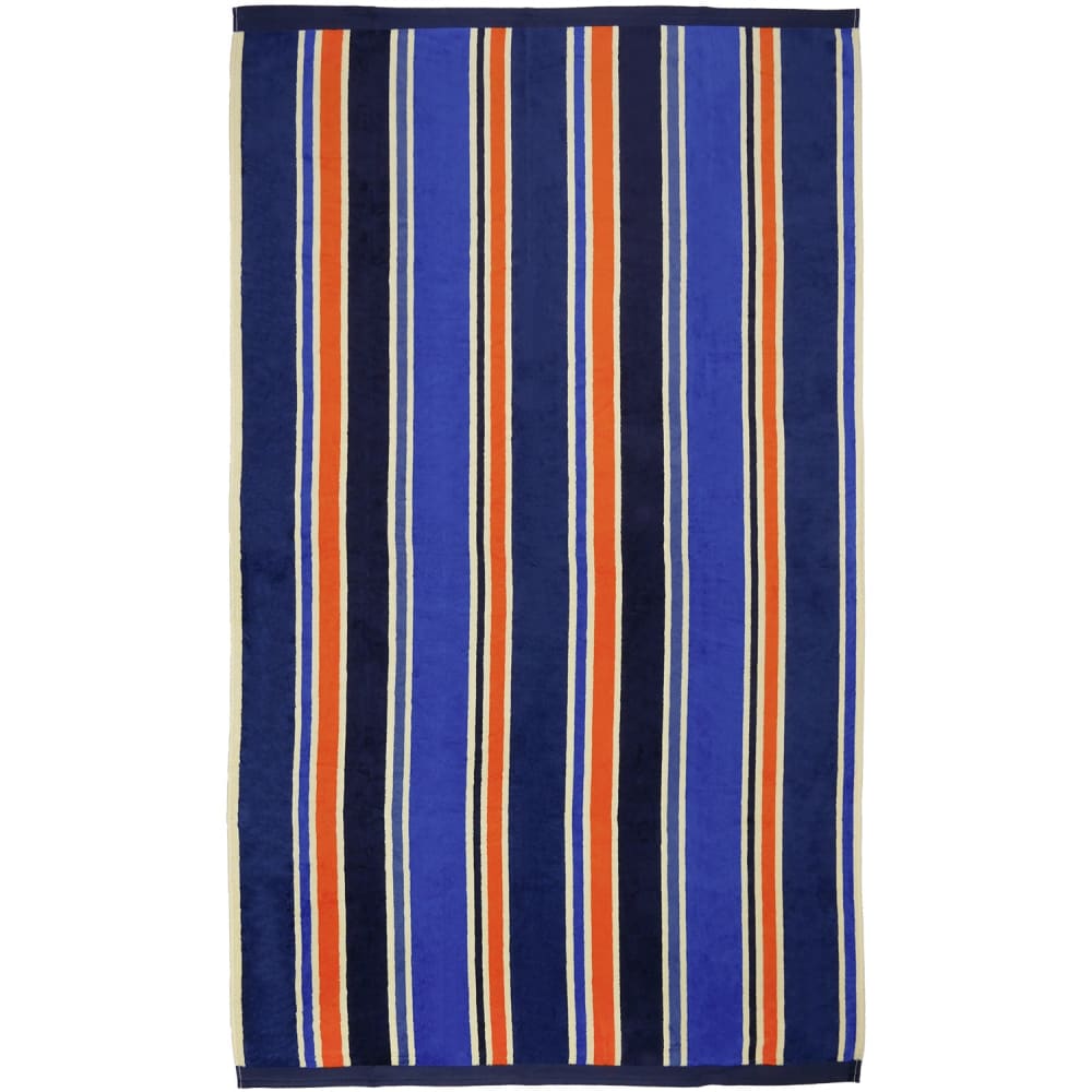 Serviette de plage éponge Velours Jacquard Bleu    Kapados 100x175