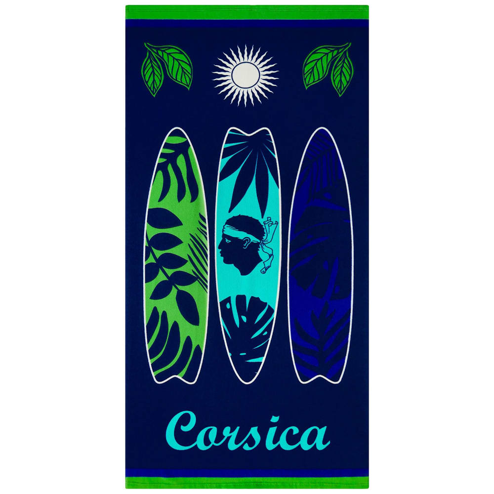 Serviette de plage microfibre Bleu marine  Algajola 70x140