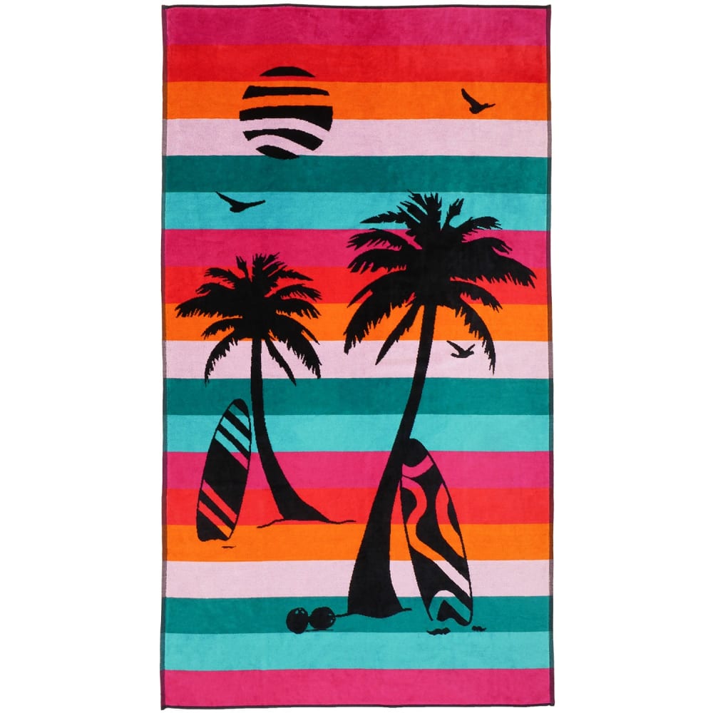 Serviette de plage éponge Velours Multicolore    Maupiti 95x175