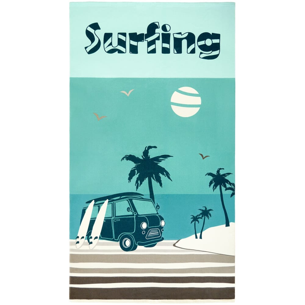 Serviette de plage microfibre Bleu  Surfango 90x170