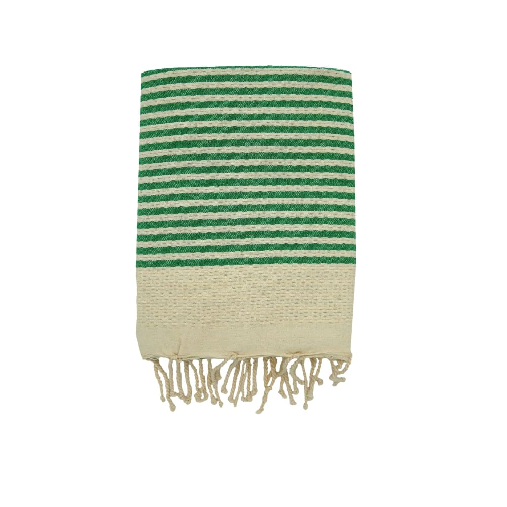 Fouta nid d'abeille traditionnelle ''Yadara'' Vert  200x200