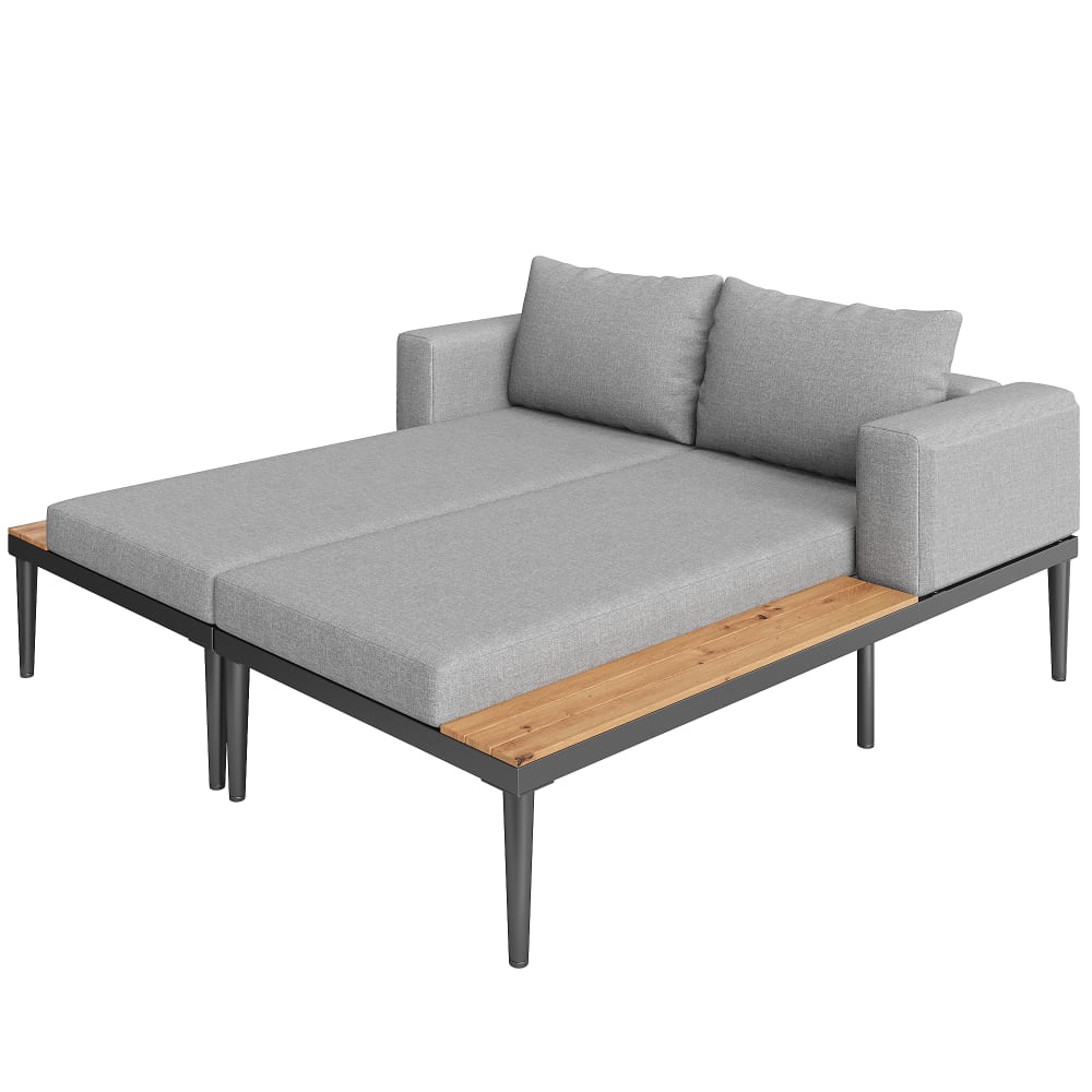chaise longue double
