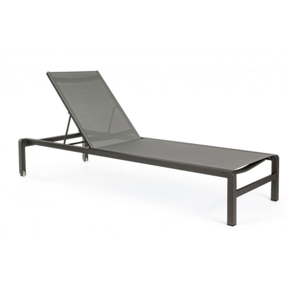 Lot de 4 chaises longues - aluminium