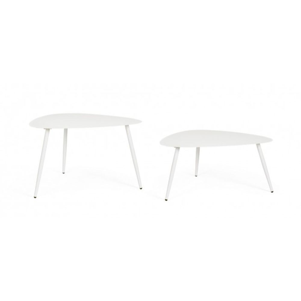 set de 2 tables basses - blanc