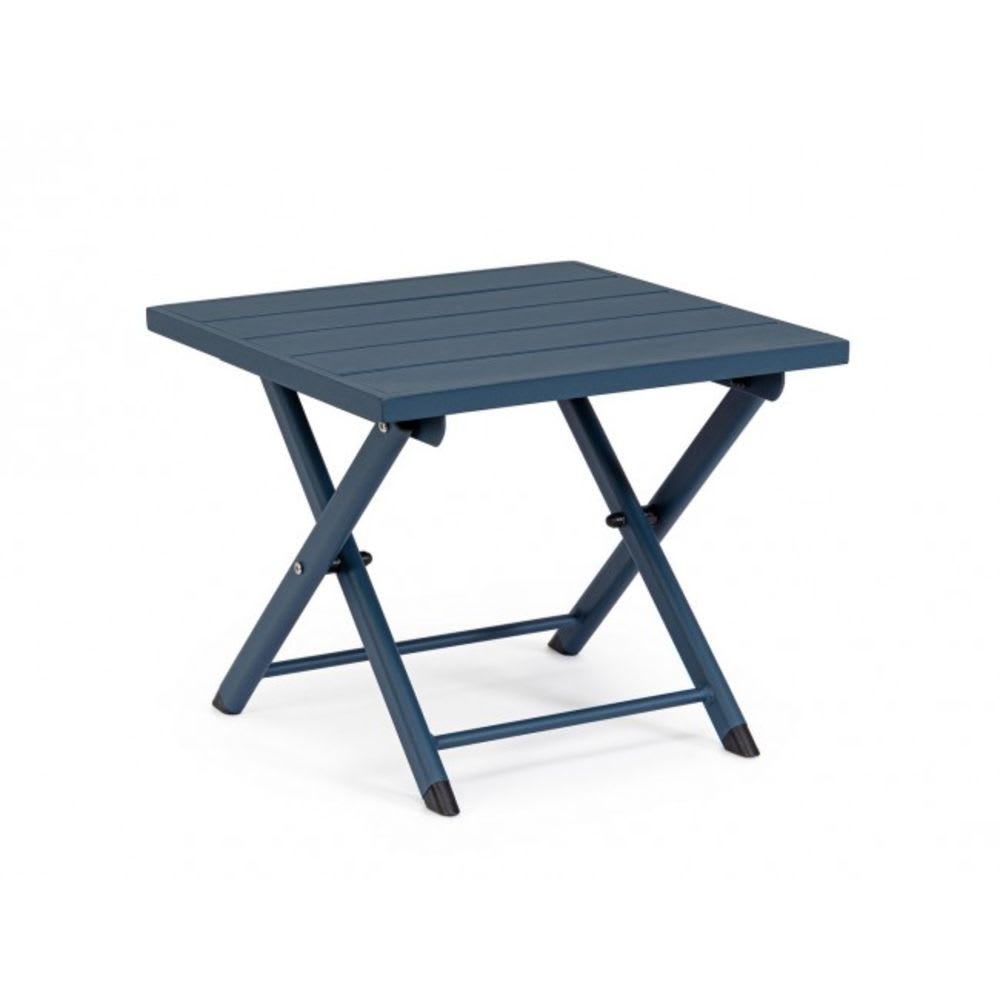 Table pliante en aluminium, - bleue