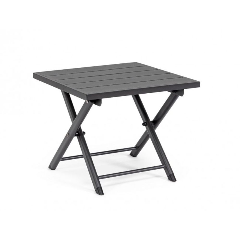 Table basse en aluminium anthracite, pliante