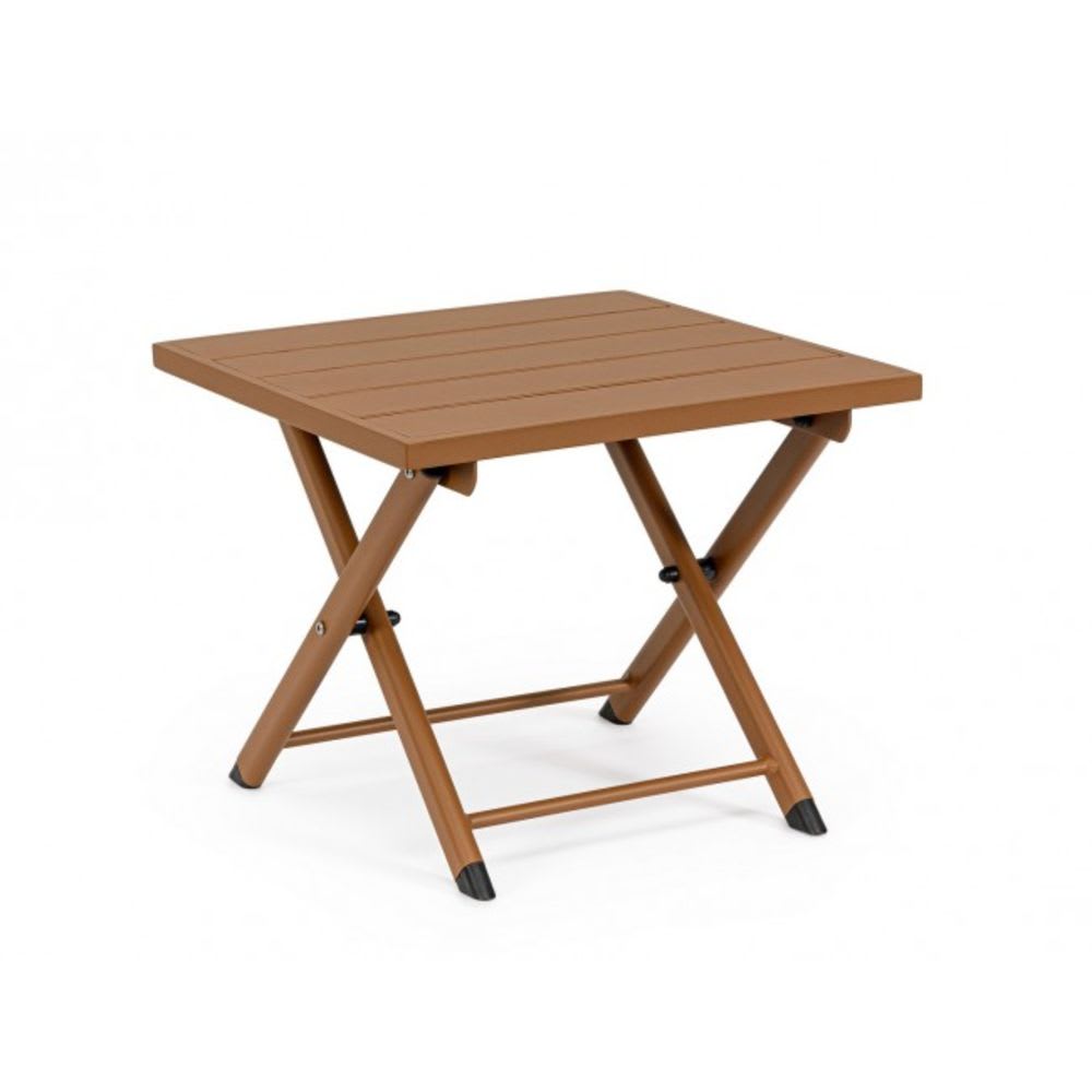 Table basse en aluminium rouille, pliable