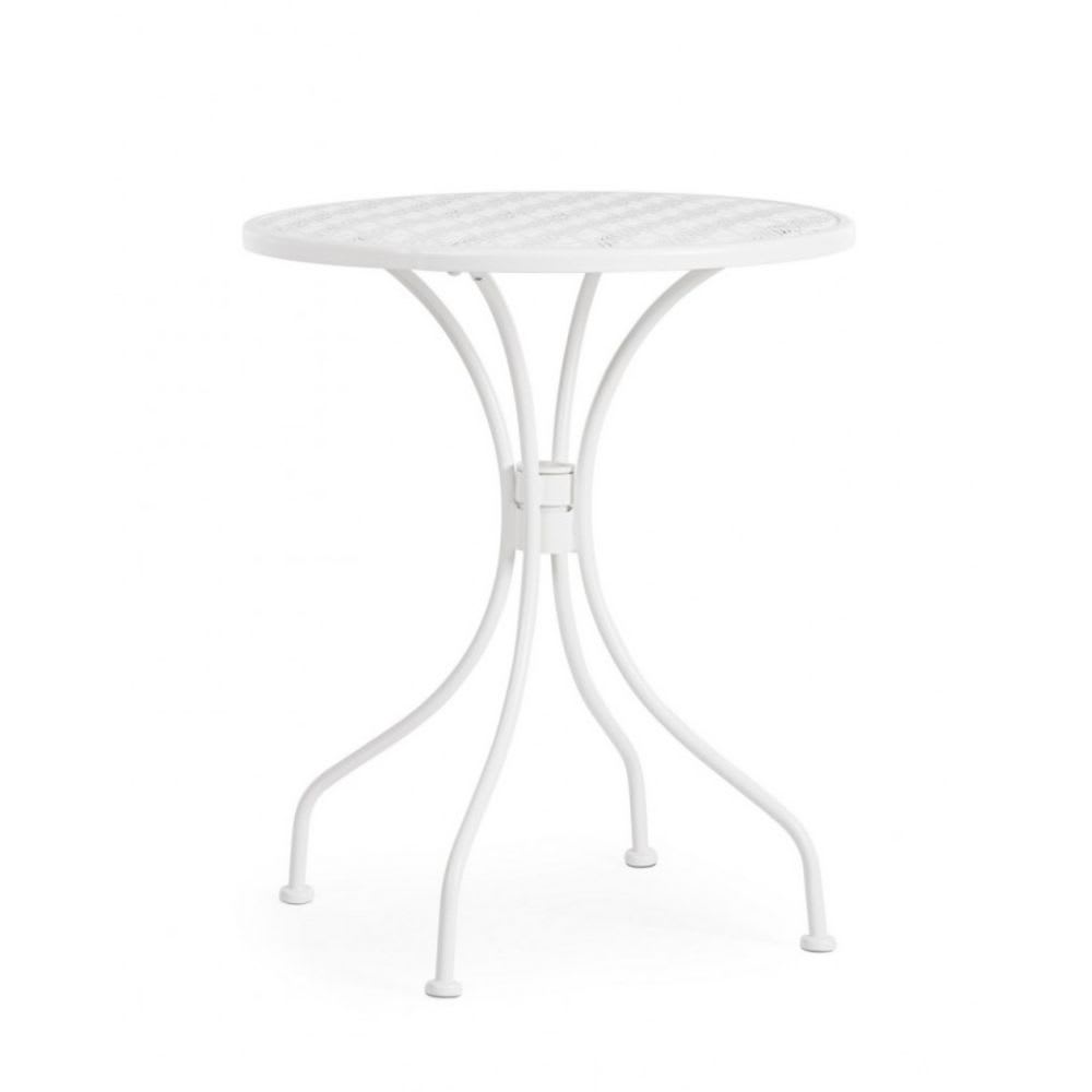 table en acier blanc