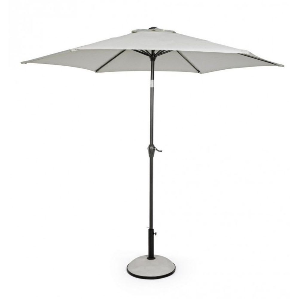 Parasol de jardin rond avec mât central en aluminium et toile 2,7m