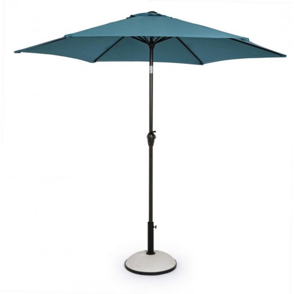 Parasol de jardin rond avec mât central en aluminium et toile 2,7m