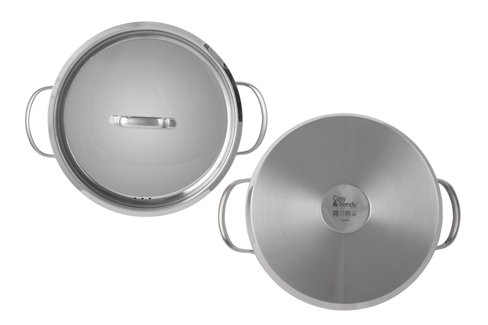 Faitout en acier inoxydable, D24 cm, compatible induction