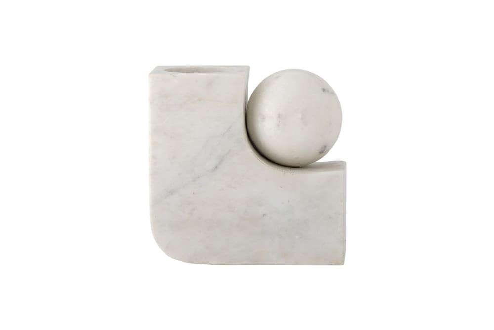 bougeoir en marbre blanc