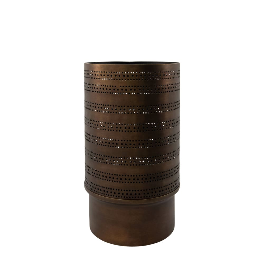 Bougeoir en métal marron H34.5