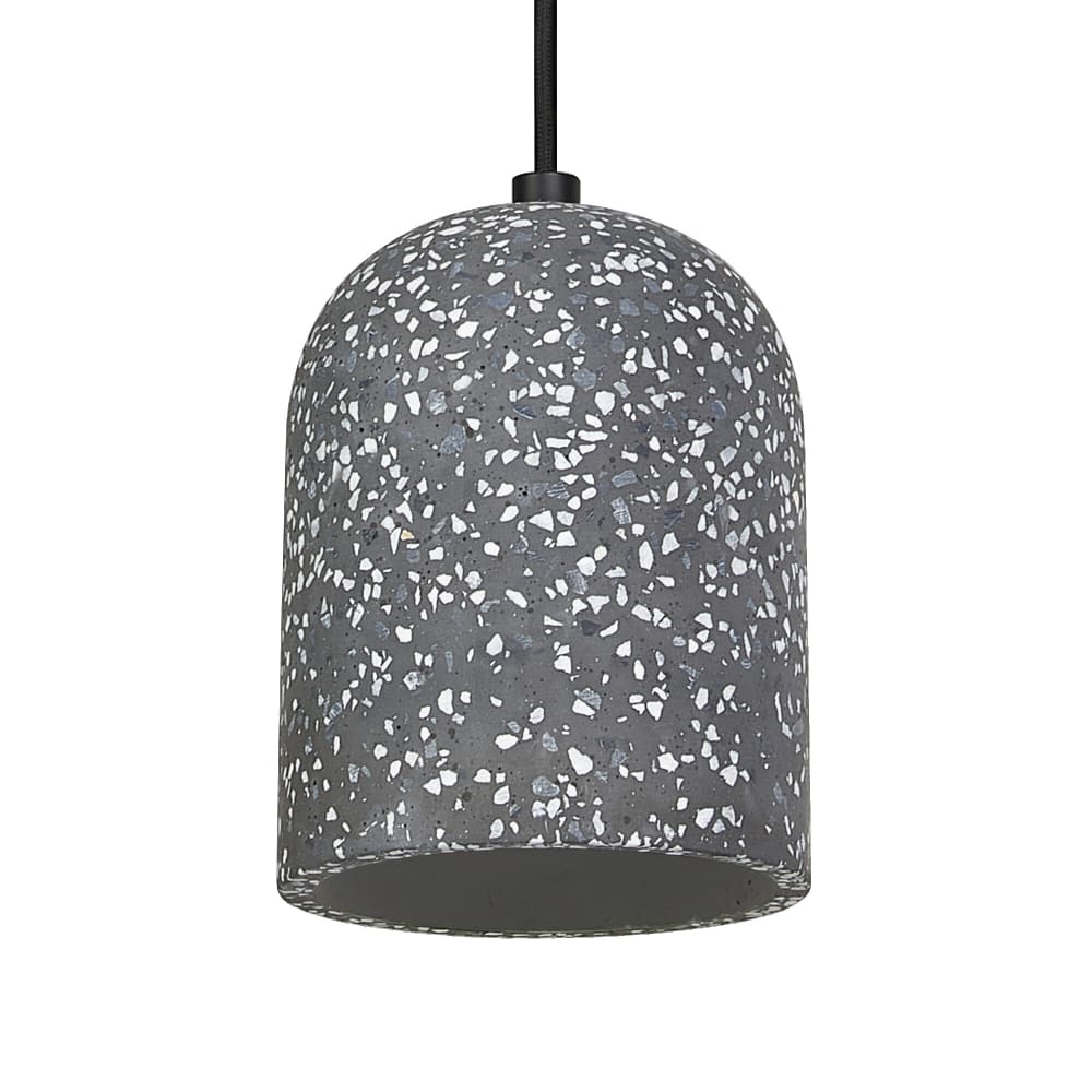 Suspension Pill en terrazzo noir