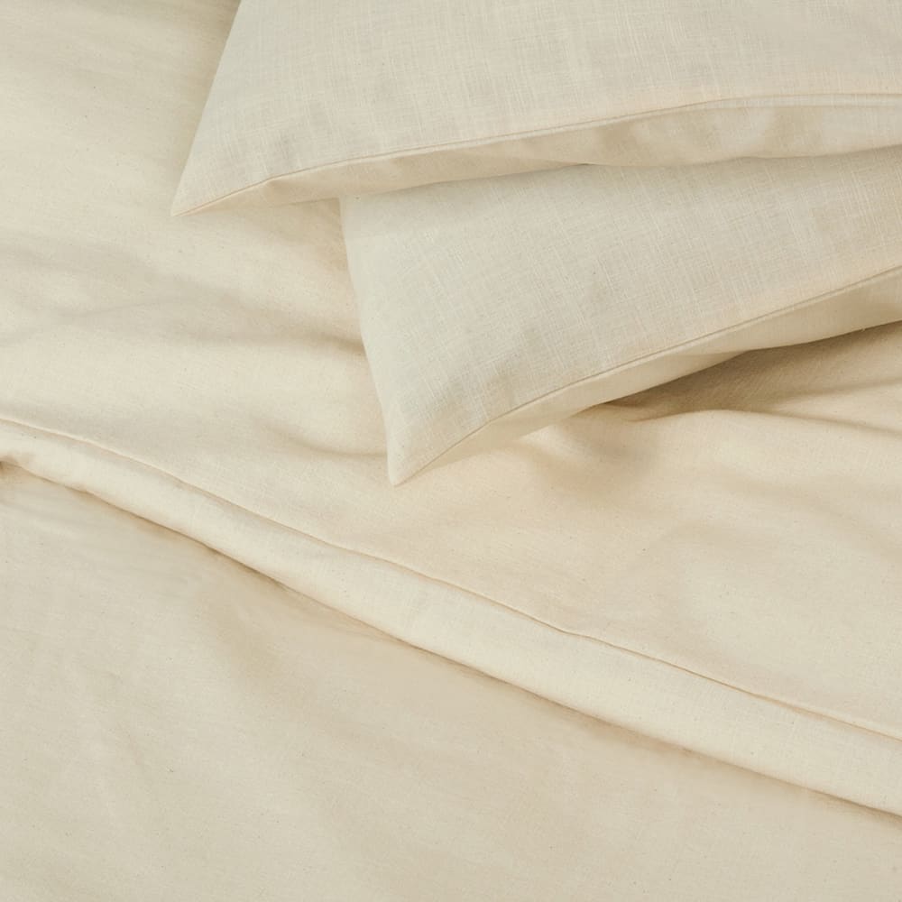 Parure de lit 2 personnes unie effet lin 260x240cm — vue 4