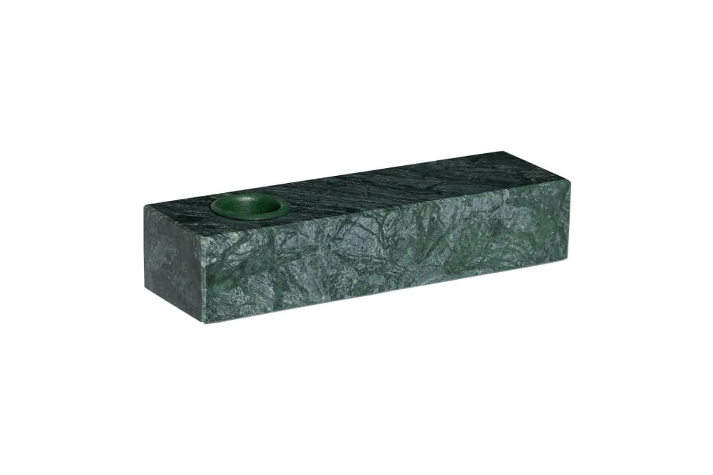 Bougeoir en marbre vert H3