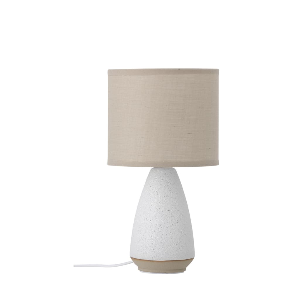 Lampe de table en grès blanc