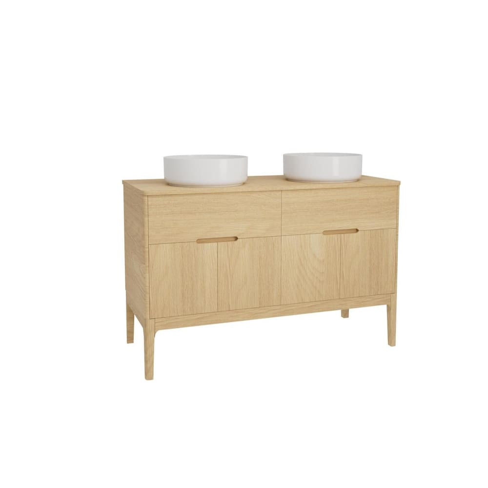 Ensemble meuble double vasque  120cm + vasque