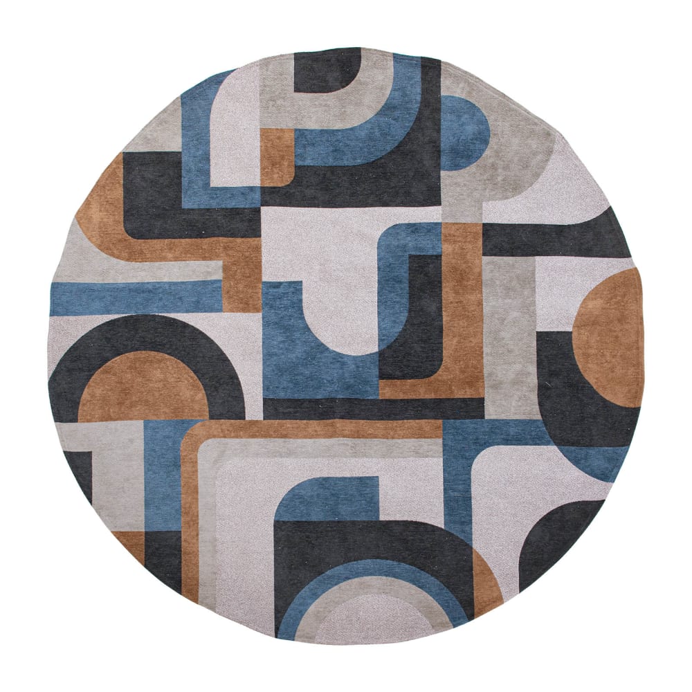 Teppich waschbar In-/Outdoor Blau 240x240 - Maisons Du Monde