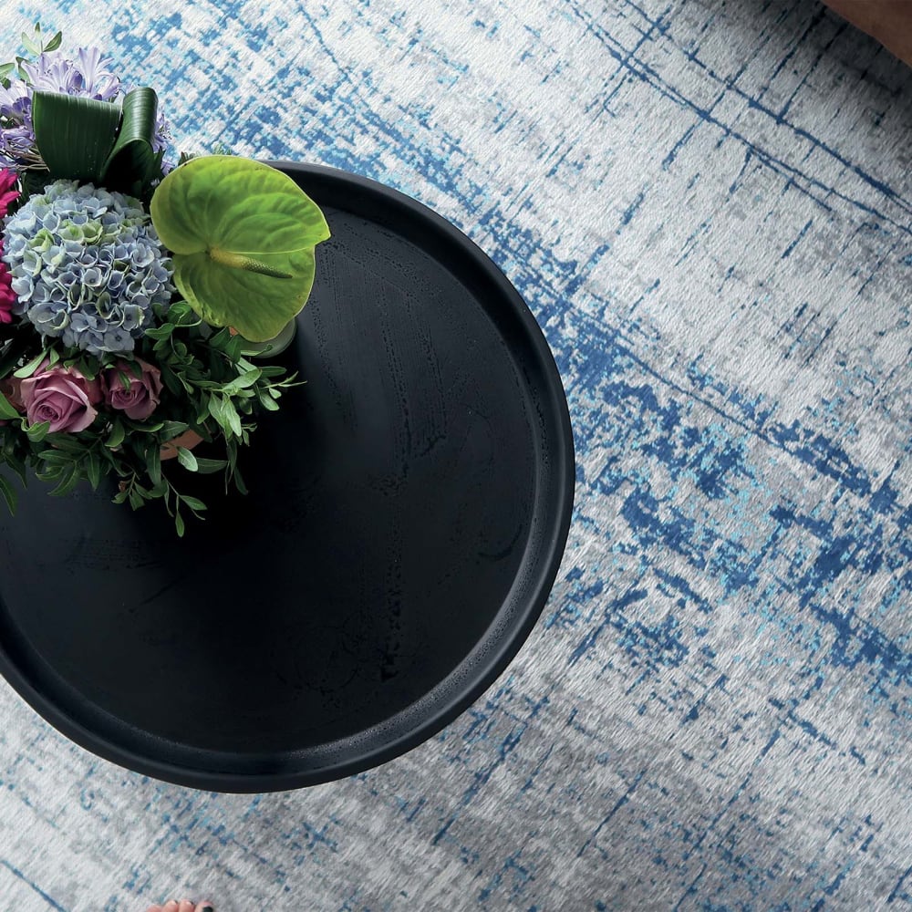 Teppich waschbar In-/Outdoor Blau 240x240 - Maisons Du Monde