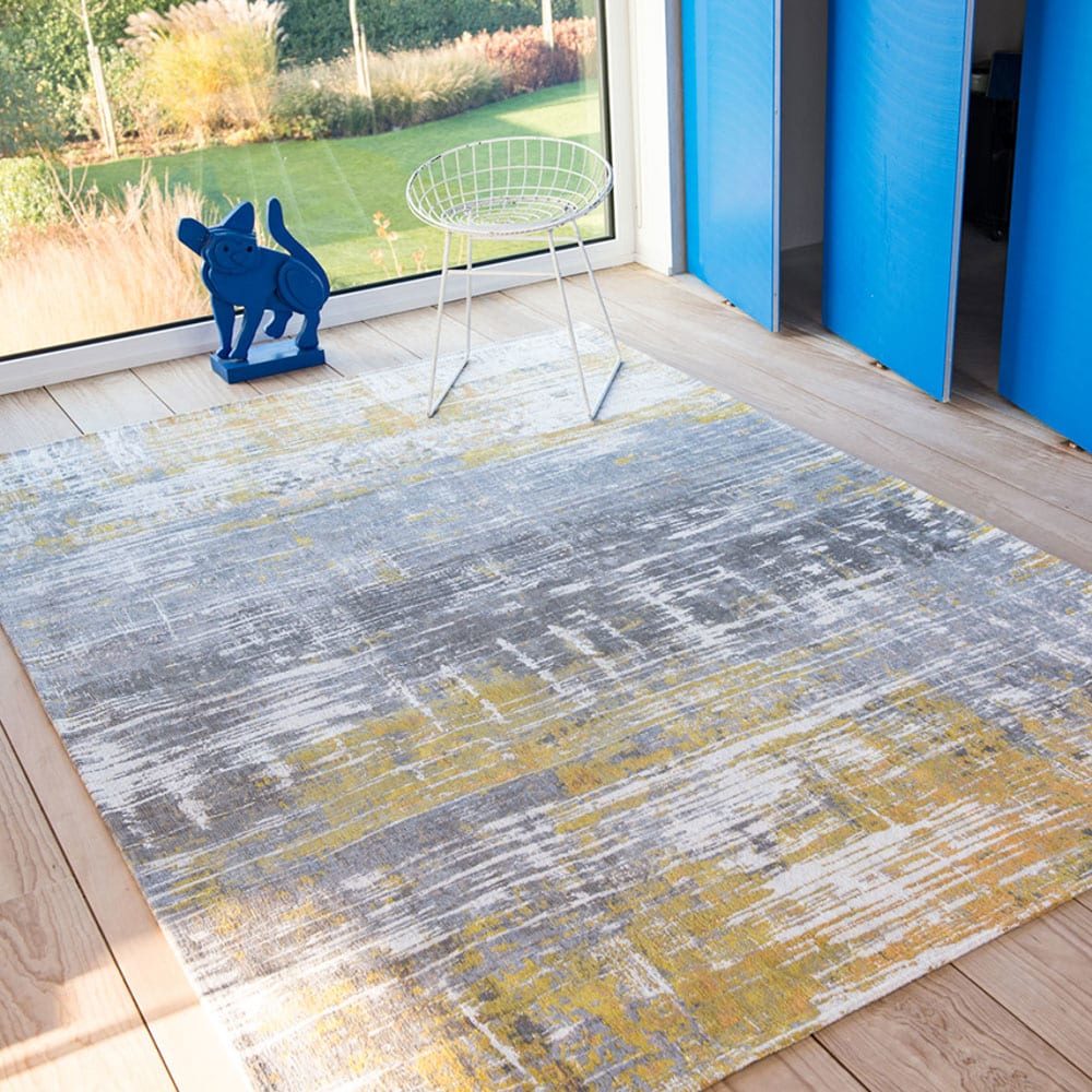 Louis de Poortere STREAKS - Teppich waschbar In-/Outdoor Gelb 170x240 Gelb Pes - Polyester