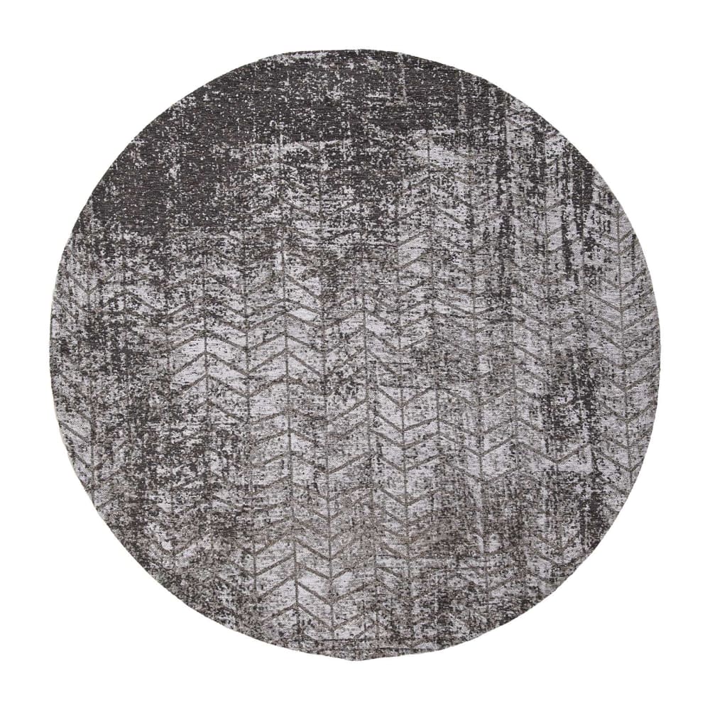 Louis de Poortere JACOB'S LADDER - Teppich waschbar In-/Outdoor Schwarz 240x240 style modern Grau Pes - Polyester