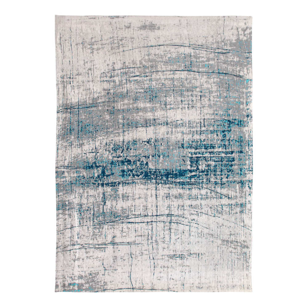 Louis de Poortere GRIFF - Teppich waschbar In-/Outdoor Blau 240x340 Blau Pes - Polyester