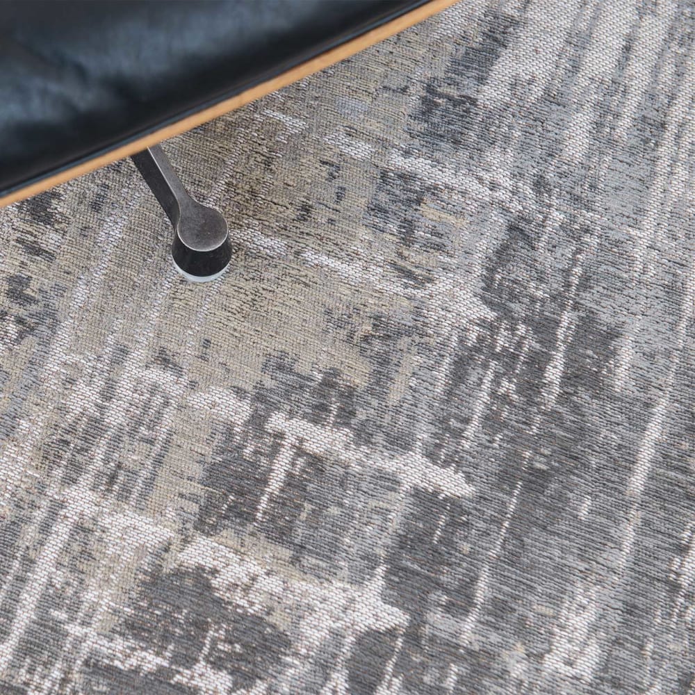 STREAKS - Teppich waschbar In-/Outdoor Grau 240x240 - Maisons Du