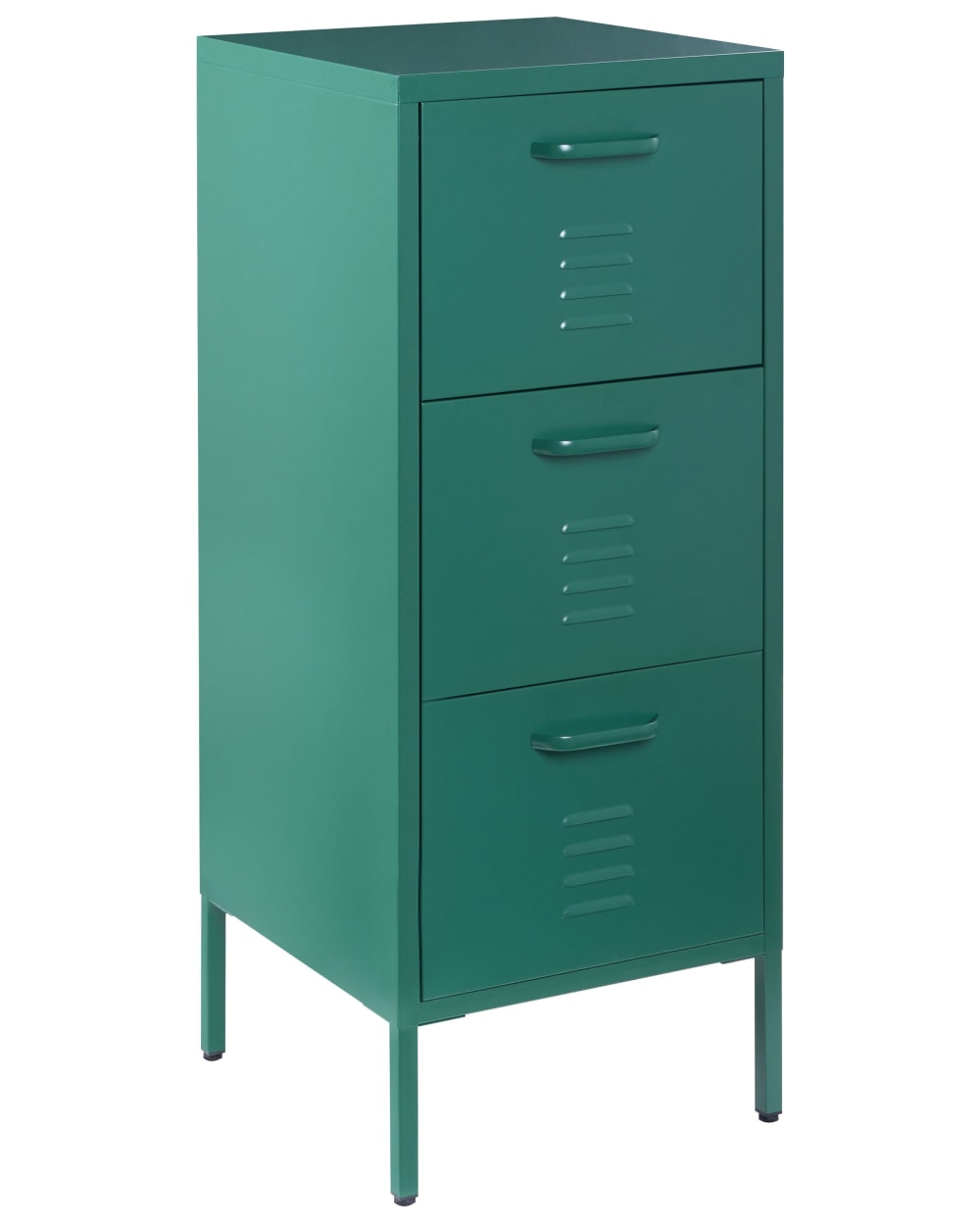 Beliani Büroschrank aus Stahl 103cm, grün style industrial - Stahl