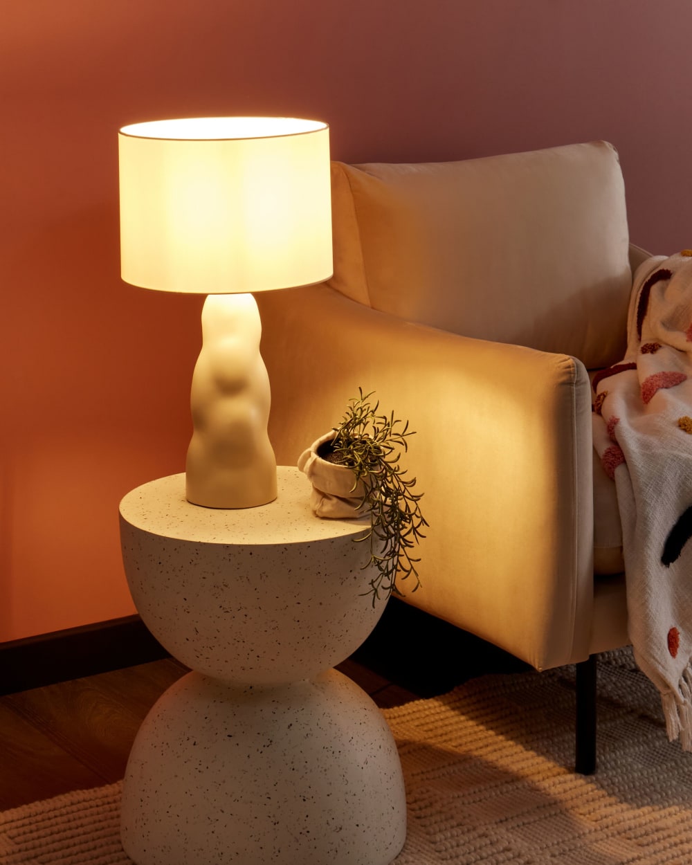 Lampe à poser céramique beige — vue 3