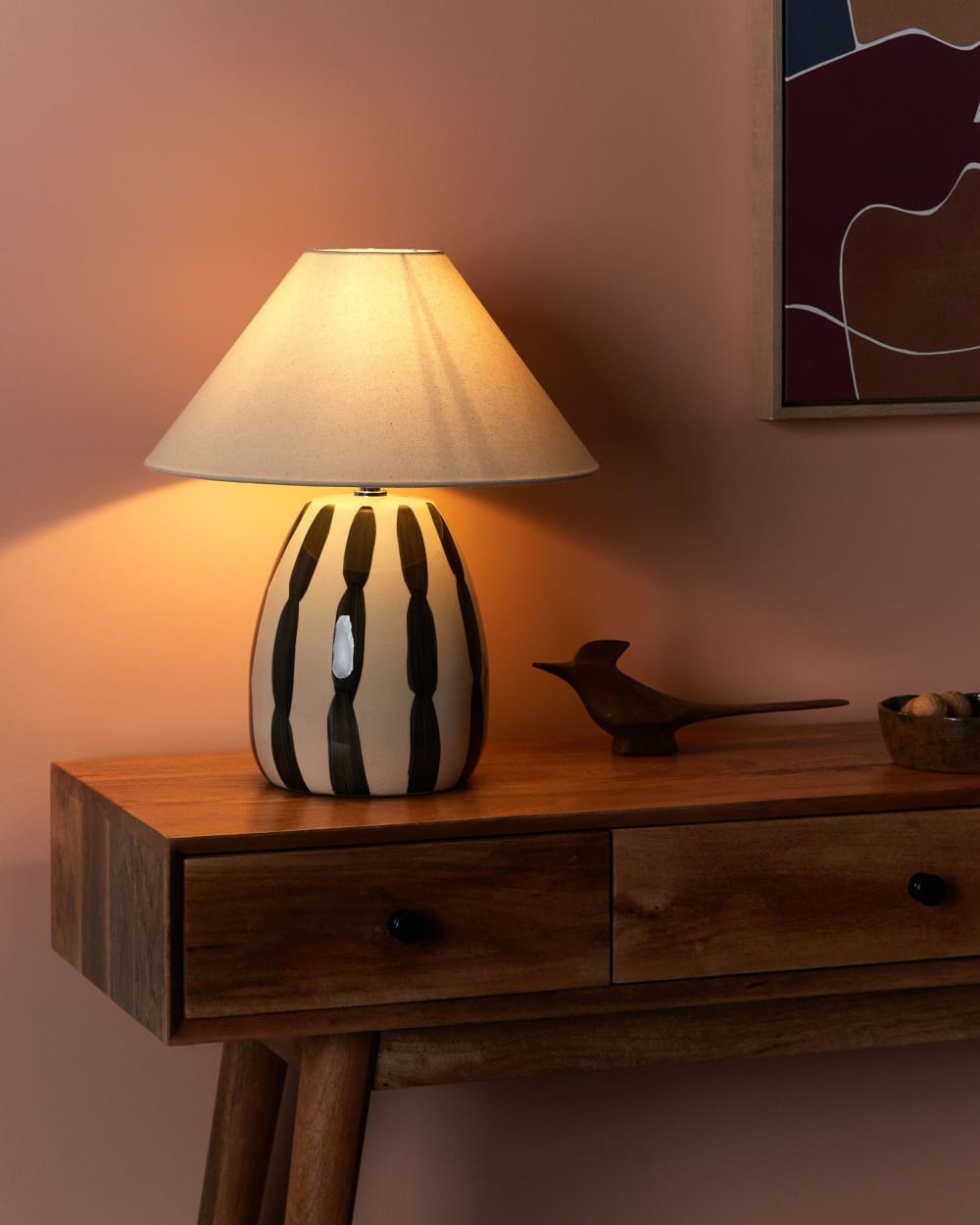 Lampe à poser céramique noirblanc — vue 3