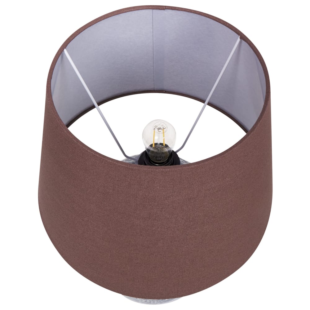 Lampe à poser porcelaine marron — vue 4