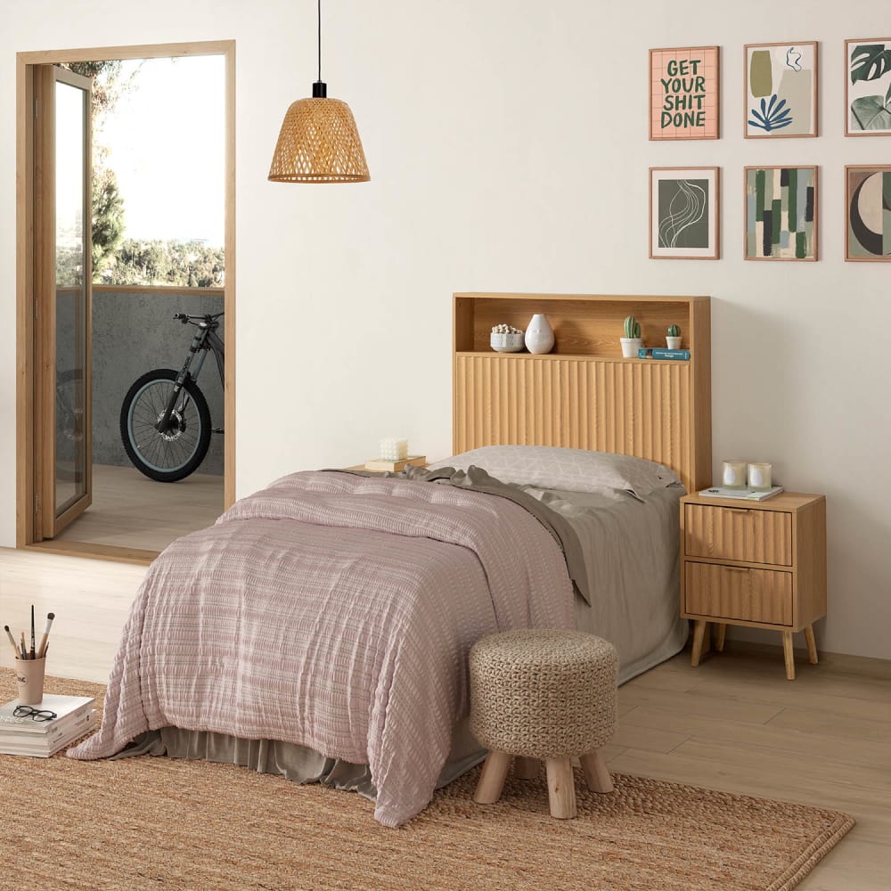 Tête de lit 95 cm effet Chêne