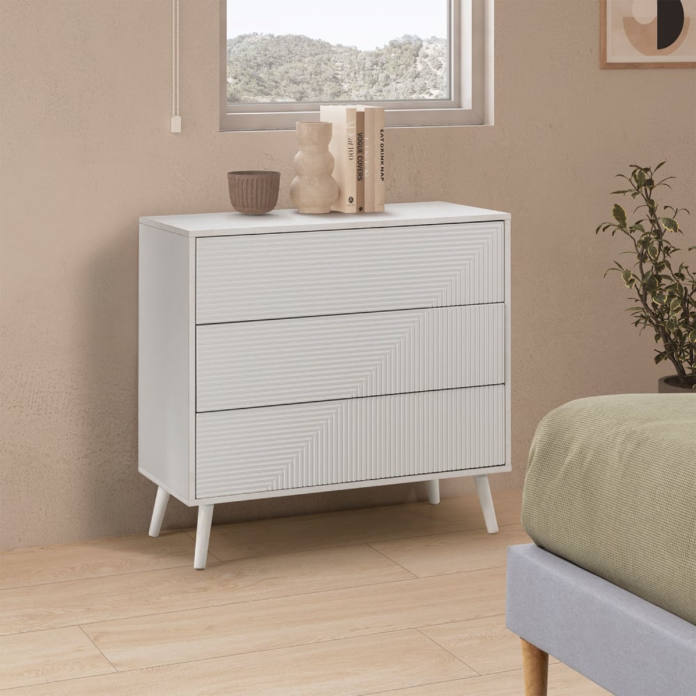 Kommode 3 schubladen Weiß - Maisons Du Monde