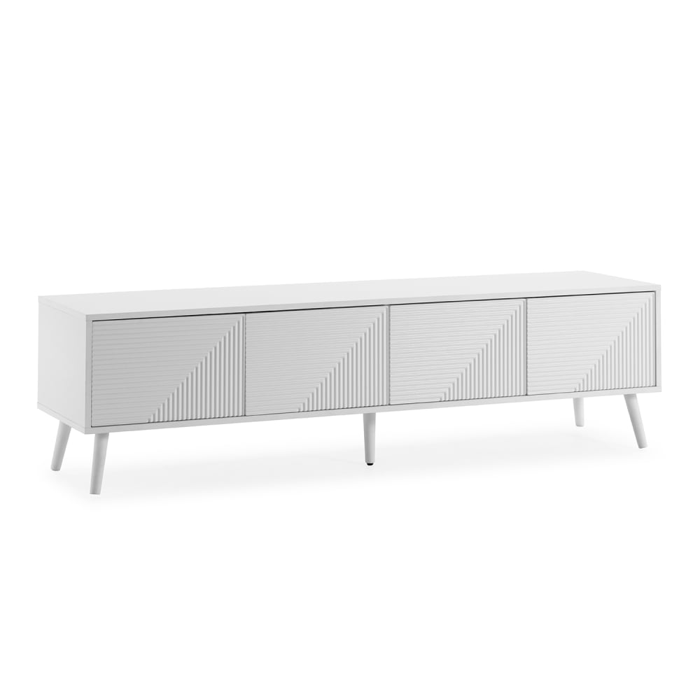 Meuble Tv 4 portes couleur Blanc 160 cm